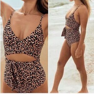 Aerie Full Coverage Leopard Print One-Piece Swimsuit